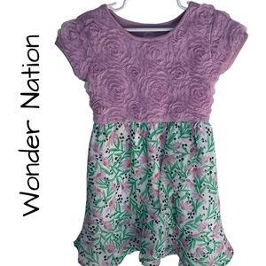 WONDER NATION Girls Springy Dress, Size 4-5